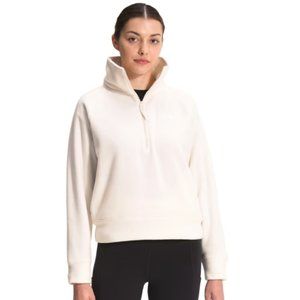 The North Face W City Standard Microfleece 1/4 Zip Fleece-Gardenia White- Size M